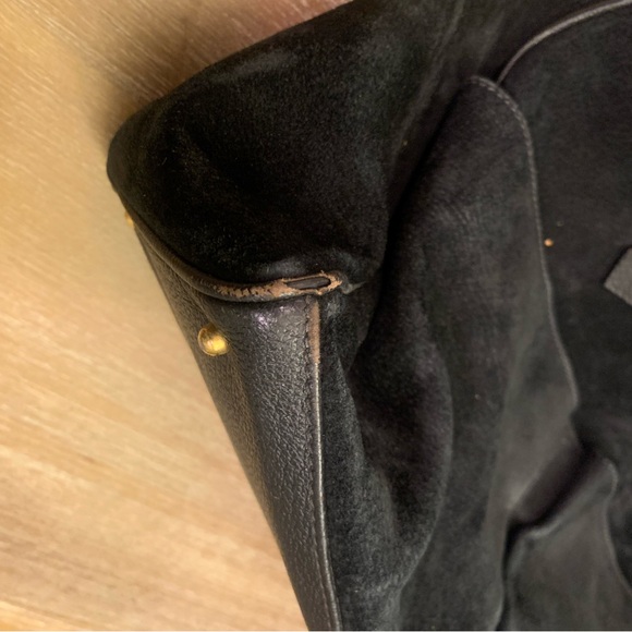 Authentic Gucci, bamboo black suede 2 way bag - Picture 13 of 16